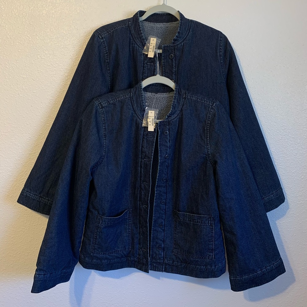 Madewell Reversible Sherpa Jean Jacket Size Small - Picture 4 of 8